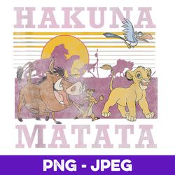 disney lion king retro hakuna matata faded poster v2