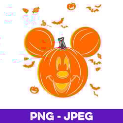 disney mickey & friends mickey pumpkin happy halloween v1