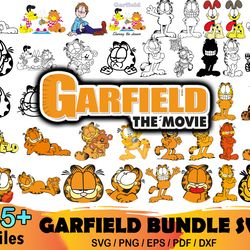 45 garfield bundle svg, cartoon svg, garfield svg, cartoon svg, garfield svg, garfield vector, garfield clipart, cat svg