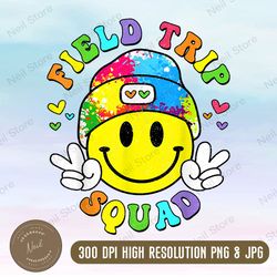 field trip squad png, smile face png, digital file, png high quality, sublimation, instant download