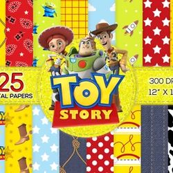 toy story digital paper, toy story scrapbook svg