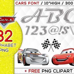 cars alphabet bundle png, cars font png, cars png, cars sticker png