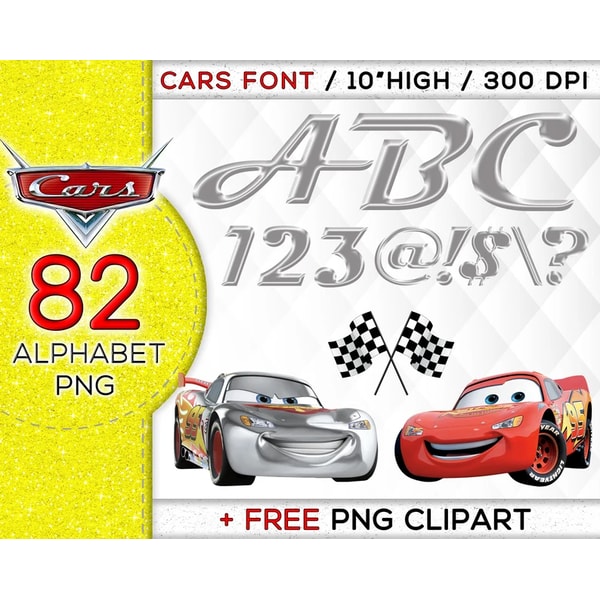 Cars 2font Cars Alphabet Bundle Png, Cars Font Png, Cars Png, Cars Stic | Inspire ...