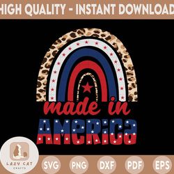 made in america rainbow png, made in america png, usa png design, 4th of july png, digital file, usa png, usa rainbow