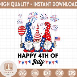 Happy 4th Of July Gnomes Png Sublimation Design, Independence Day Png, USA Png, USA Png, Stars And Stripes Png Downloads