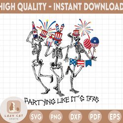 fourth of july skellies png, print, holiday, skeleton, dancing, skeletons, 4th, boom, fireworks, independence, flag
