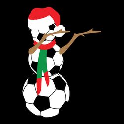 funny christmas dabbing soccer futbol snowman xmas svg, silhouette svg