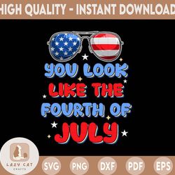 4th of july png, you look like the 4th of july svg, funny 4th of july png, fourth of july sunglasses png