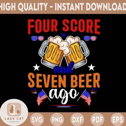 4th july png, four score and seven beers ago quote png, independence day, and png, drinking 4th july party