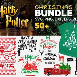 harry potter christmas svg, christmas svg, harry potter svg