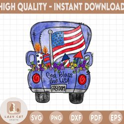png patriotic truck sublimation design | july fourth | usa truck | sublimation png | digital download | printable art |