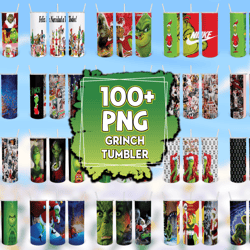 100 files grinch tumbler png, tumbler template, xmas png, merry christmas png