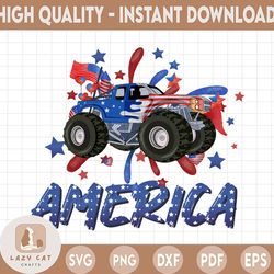 America Monster Truck PNG, 4th Of July Png, 4th July Truck Png, Patriotic Png, Fireworks Monster Truck, Monster Truck