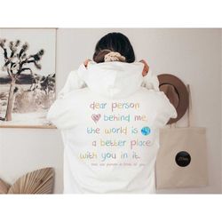 dear person behind me hoodie, aesthetic oversized sweatshirt, person behind me sweatshirt, aesthetic be kind t-shirt, me