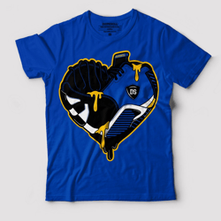 laney 14s dopeskill unisex t-shirt heart jordan 14 graphic - varsity royal t-shirt