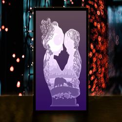 mother love paper cut light box