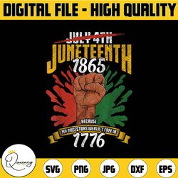 july 4th juneteenth 1865 because my ancestors png, freedom day, blm png, equality rights, africa, black history, african