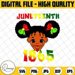 juneteenth party shirt, juneteenth png, juneteenth party png, black girl juneteenth 1865 kids celebration png