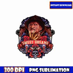 freddy sweet dreams svg,horror characters svg, horror movie svg bundle, halloween horror svg