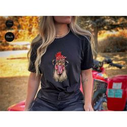 chicken sweatshirt, chicken t-shirt, gift for chicken lover, gift for mom, farm animal shirt, funny chicken hoodie, chic