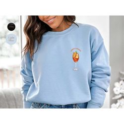 minimalist cocktail t-shirt, spritz o'clock unisex shirt, cute gifts for cocktails lovers ,funny cocktail party shirt, s