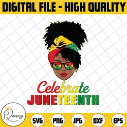 black women messy bun celebrate juneteenth independence day png, black women black pride, celebrate juneteenth png, digi