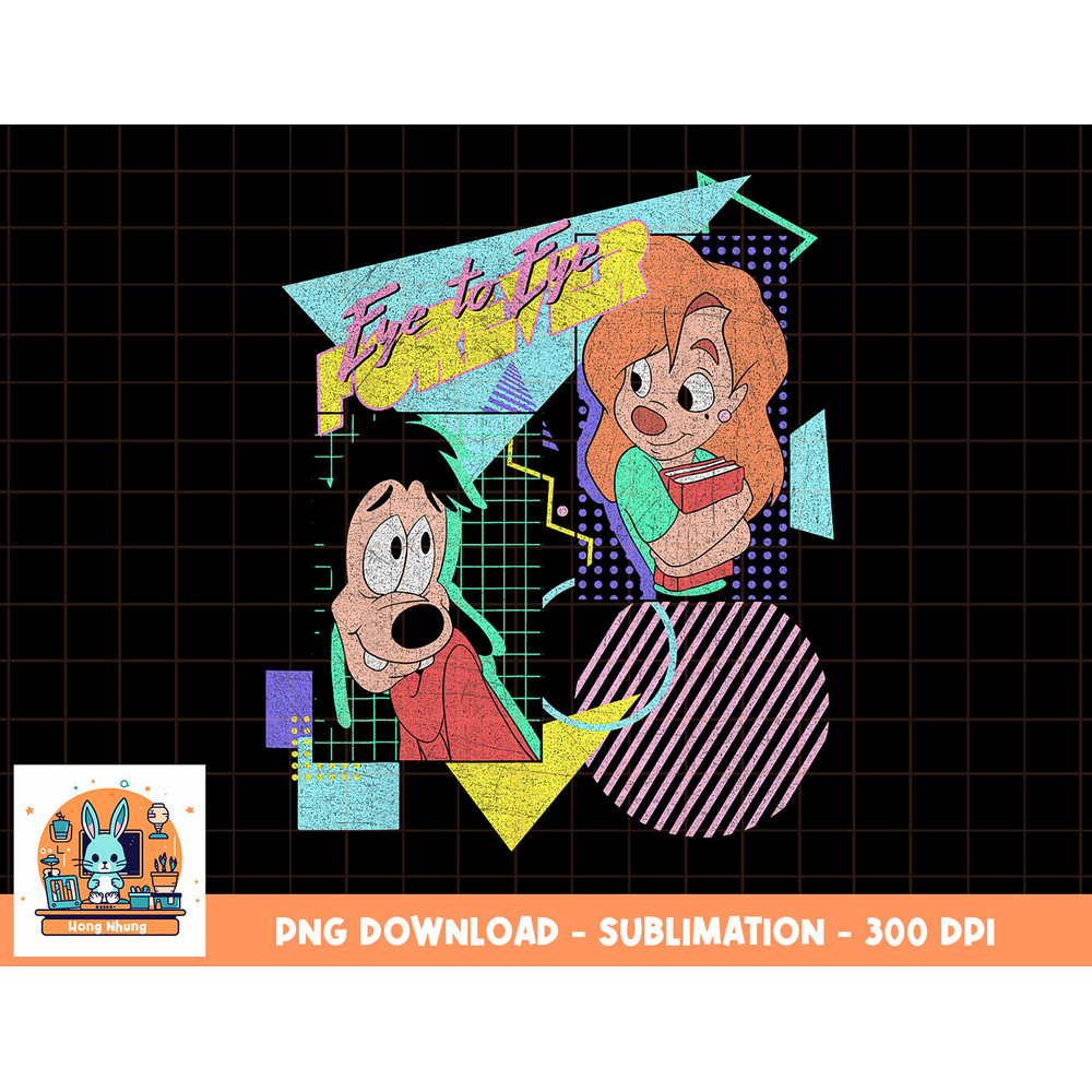 Disney A Goofy Movie Max & Roxanne Eye To Eye Poster png, sublimation, digital download.jpg