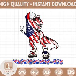 amerisaurus-rex png, 4th of july dinosaur png, t-rex 4th of july, png, america flag, patriotic shirt design