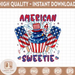 American Sweetie 4th of July Digital Design PNG File