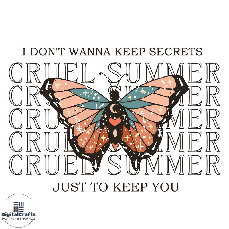 Cruel Summer Butterfly Taylor Lover SVG Graphic Design Files