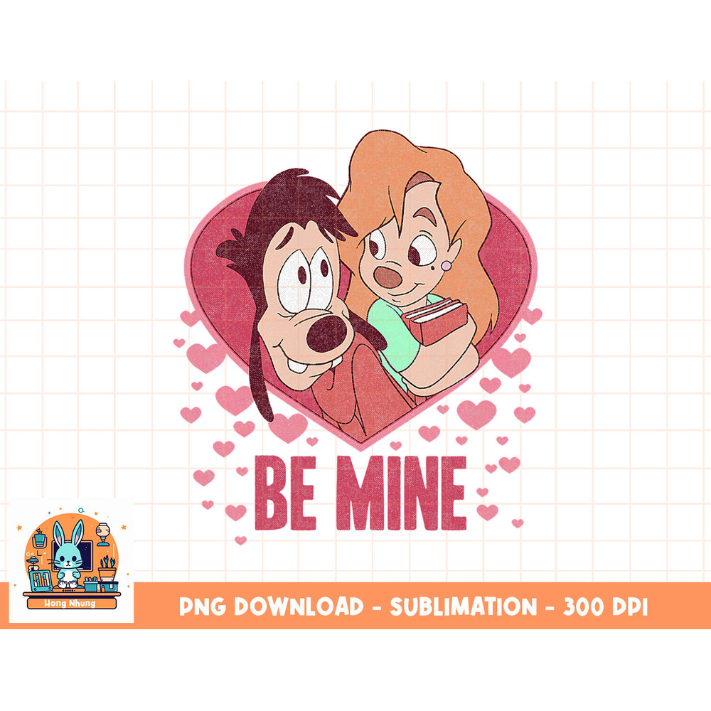 Disney A Goofy Movie Valentine s Day Roxanne & Max Be Mine png, sublimation, digital download.jpg