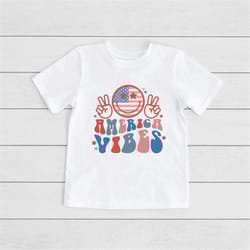 4th of july shirt, american vibes shirt, smiley face shirt, baby 4th of july onesie, toddler 4th of july shirt, independ