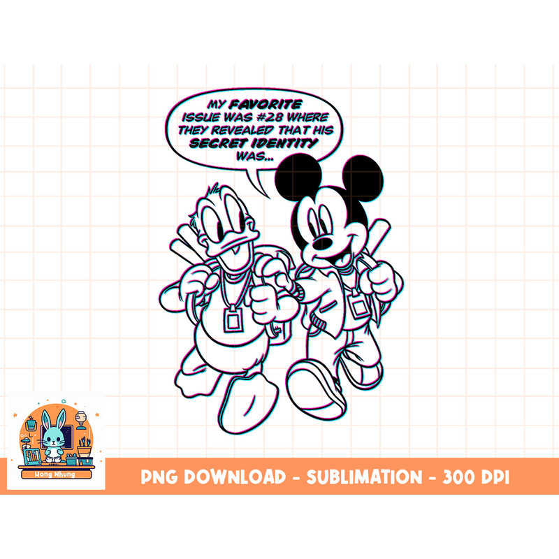 Disney D23 Mickey Mouse Donald Duck Secret Identity T-Shirt png, sublimation, digital download.jpg