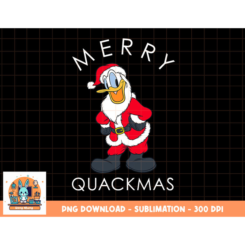 Disney Donald Duck as Santa Merry Quackmas Holiday png, sublimation, digital download.jpg