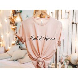 maid of honour shirt, bachelorette crewneck tee, moh top, bridal shower outfit, bachelorette party shirt, jga t-shirts