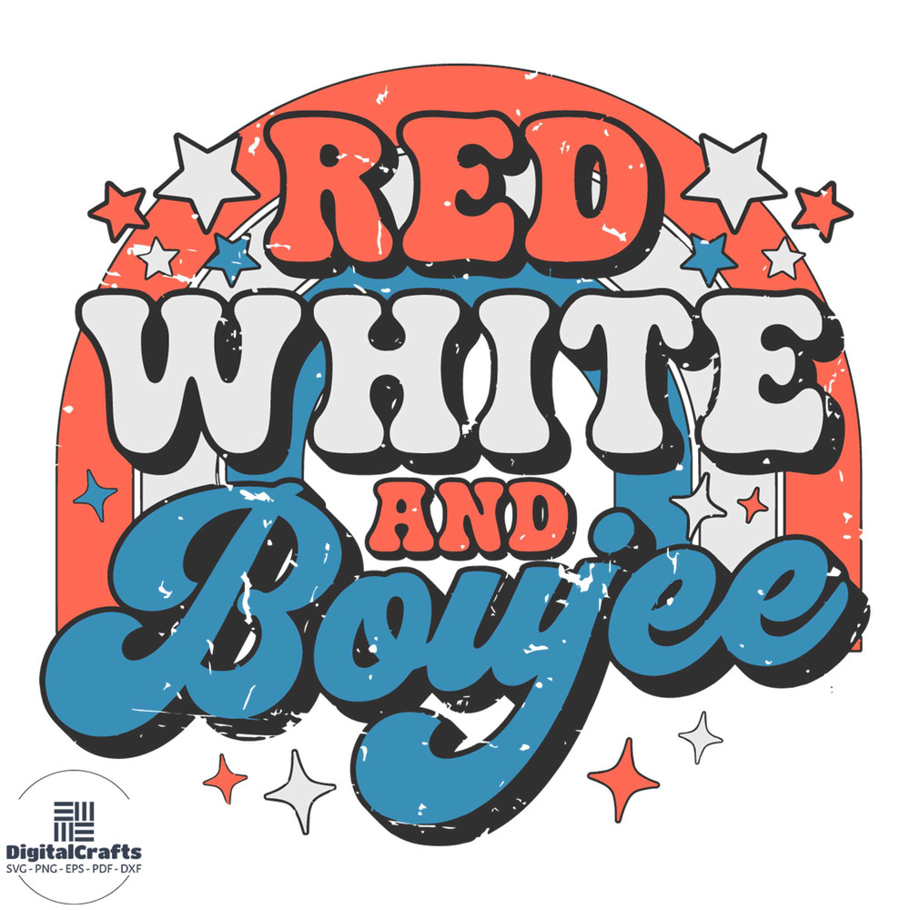 Red White And Boujee Retro 4th Of July Patriotic Rainbow Svg