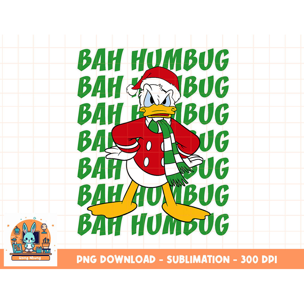 Disney Donald Duck Bah Humbug Christmas Text Stack png, sublimation, digital download.jpg