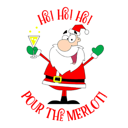 ho ho ho pour the merlot svg, funny christmas svg, santa christmas shirt svg, silhouette svg fies