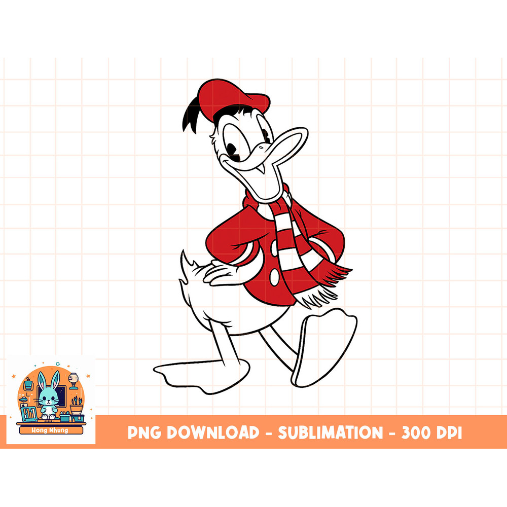 Disney Donald Duck Christmas Outline png, sublimation, digital download.jpg