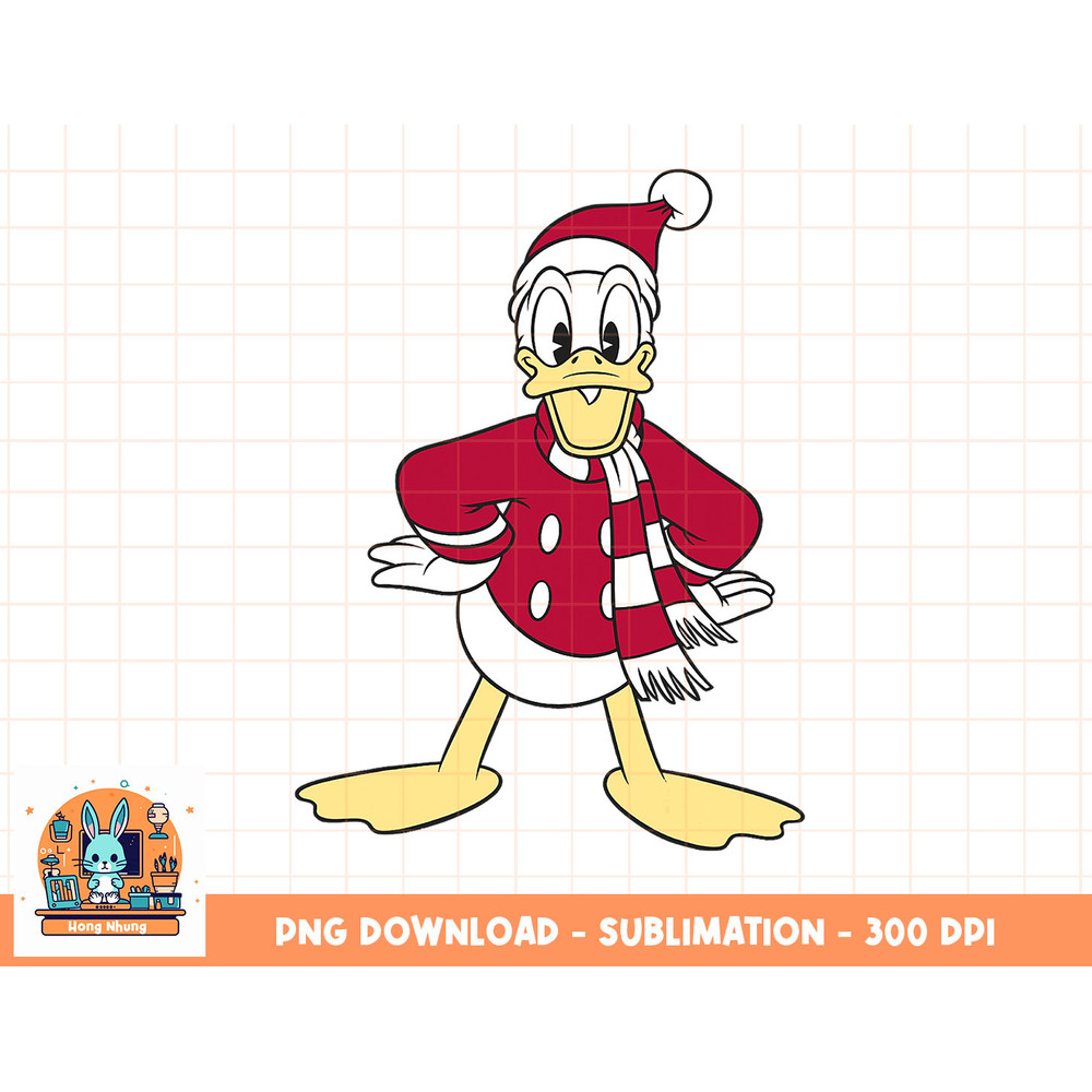 Disney Donald Duck Classic Christmas Portrait png, sublimation, digital download.jpg