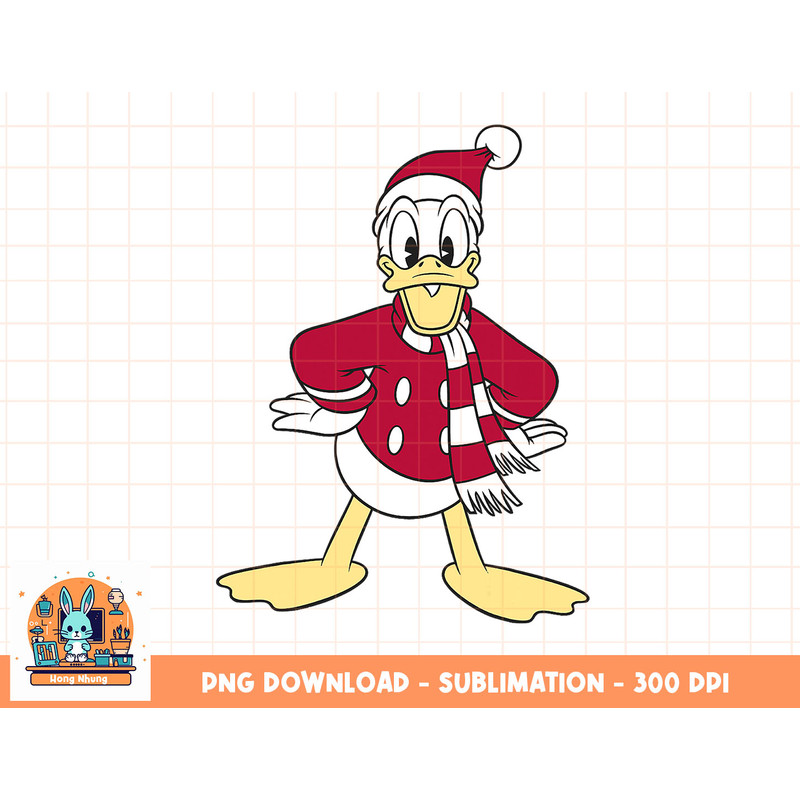 Disney Donald Duck Classic Christmas Portrait png, sublimation, digital download.jpg