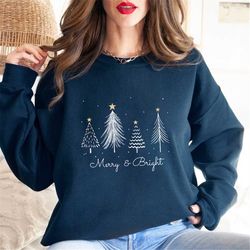 christmas tree sweatshirt, christmas sweatshirt, cute christmas shirt, holiday shirt, women's christmas shirt, christmas