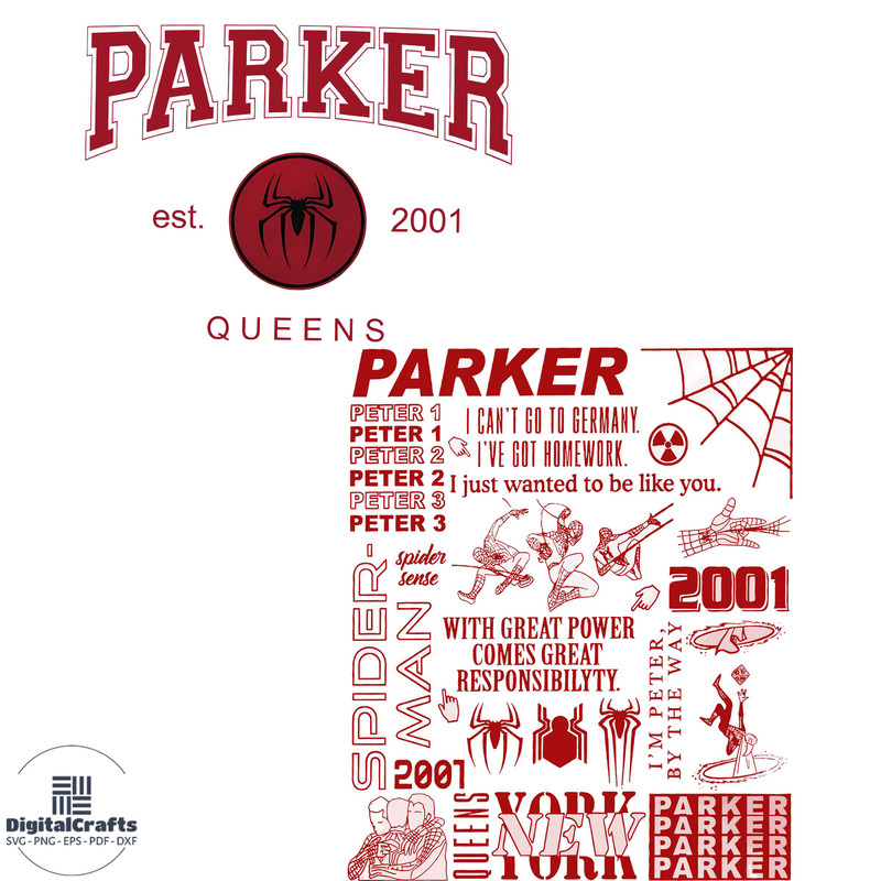 Retro Vintage Spider Man Peter Parker PNG Sublimation Design