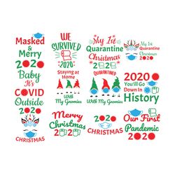 christmas svg bundle 2020 christmas quarantine svg, quarantine christmas ornament svg,  silhouette svg fies