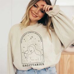 custom boho sagittarius horoscope sweatshirt, sagittarius zodiac shirt, astrology sweater, constellations shirt, sagitta