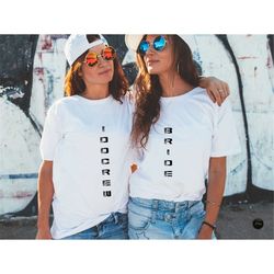 bikers bridal party shirts, hen party wedding t-shirts, racing bride shirts, bachelorette party shirts, i do crew racing