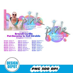 Pink Pink Singer Summer Carnival 2023 Tour Two Sided Png,Pink Fan Lovers Png, Music Tour 2023 Png, Trustfall Album Png,