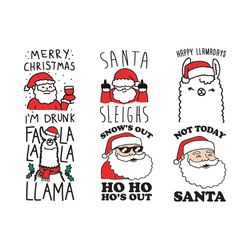 christmas svg bundle, funny santa svg bundle, funny christmas svg,  silhouette svg fies