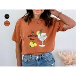 minimalist gin tonic t-shirt, it's gin and tonic time unisex shirt, gifts for cocktails lovers, funny cocktail party shi