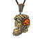 Woman Face pendant Virgo necklace Zodiac Sign pendant Gold brass Amber pendant female Virgo zodiac charm ideas Gifts.jpg